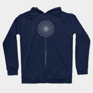 White Flute Dandelion Hoodie